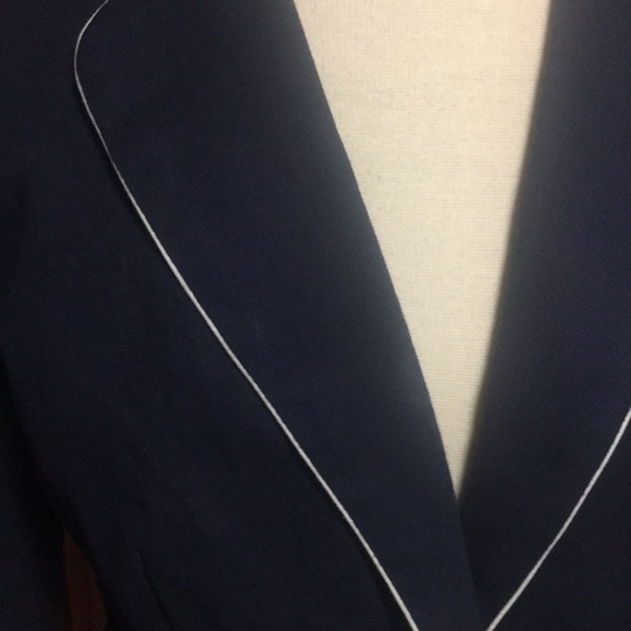 Isaac Mizrahi Target Jacket suit navy blue white M - Picture 2 of 4